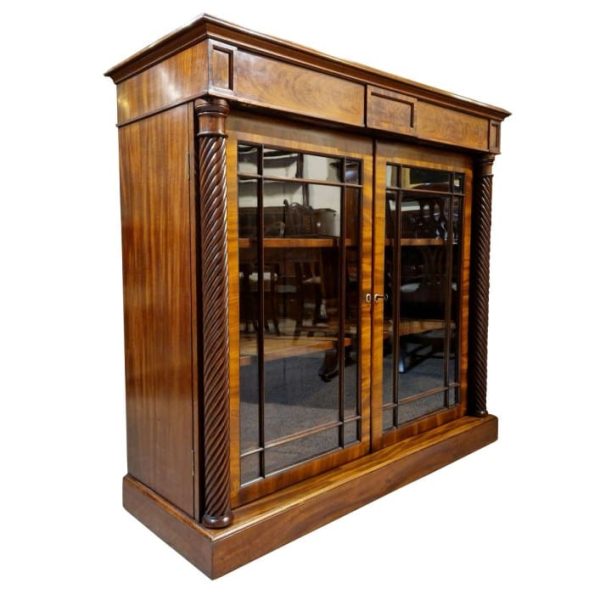 Georgian Flame Mahogany Bookcase
