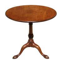 Georgian Mahogany Birdcage Tripod Wine Table, Tilt Top, Circa 1800