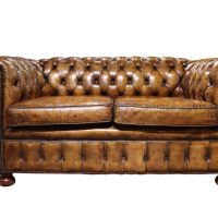 Good Quality Two Seater Leather Chesterfield