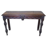Gothic Carved Country Oak Hall Table