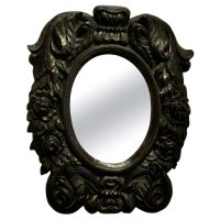 Gothic Carved Oak Oval Mirror A lovely piece