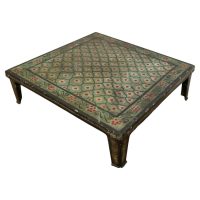 Hand Painted Indian Folk Art Stand or Low Table A Lovely Decorative p