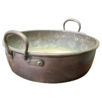 Heavy 19th Century Copper Preserving Pan