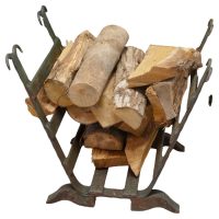 Heavy Blacksmith Made Inglenook Iron Log Carrier