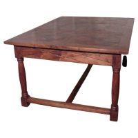 Heavy French Solid Fruitwood Parquetry Table This is a wonderful and skilfully