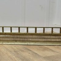 Heavy Quality Victorian Brass Fender, Industrial Look