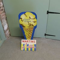Ice Cream Advertising Sign, Funky Quirky Nostalgic