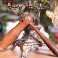 Antique Wooden Bird Scarer/Rattle