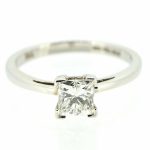 Platinum Princess Cut Diamond Single Stone Ring|Platinum Princess Cut Solitaire Diamond Ring| Platinum Diamond Ring| Plat Princess Cut Ring