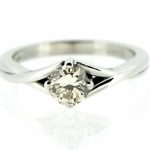 18ct White Gold Solitaire Diamond Ring| Solitaire Diamond 18ct Ring| Single Stone Diamond 18ct White Gold Ring