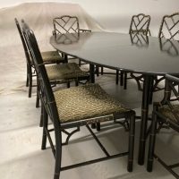 A Chinese Chippendale dining suite.