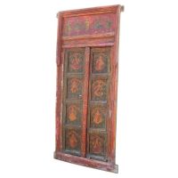 Indian Painted Doors in Original Frame, Wall Art