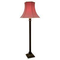 Iron and Brass Column Floor Lamp, Standard Lamp