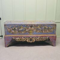 Italian Original Large Hand Painted Cassone or Marriage Chest This is a wonderful piece