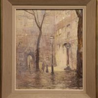 J. F. Barry Pittar (1880–1948) – Pump Court, The Temple, London – Mixed Media