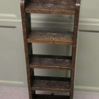 Japanese Liberty Arts and Crafts Tall Bookcase Carved with Sunflowers This Rare bookcase