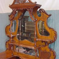 SOLD Edwardian mahogany mirror backed cabinet