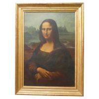 Large 19th Century Unsigned French Oil Painting, Study of an Italian Lady