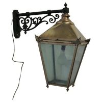Large Brass Wall Hung Lantern