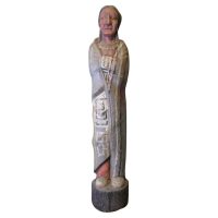 Large Carved Cigar Store Indian, Shop Trade Sign This is a very rare find, he is a full s