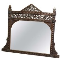 Large Carved Oak Overmantel