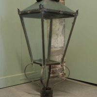 Large Copper 1900s Lantern, Street Light This is a Large Copper Street Light Lantern