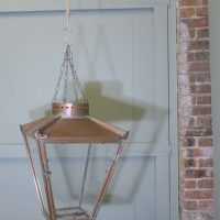 Large Copper Hanging Lantern Lampshade
