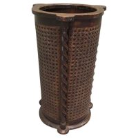 Large Country House Stick Stand, Barley Twist and Bergere