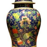 Large Decorative Chinese Porcelain Ginger Jar and Cover – Circa 1970