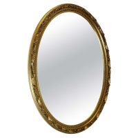 Large Decorative Gilt Oval Mirror