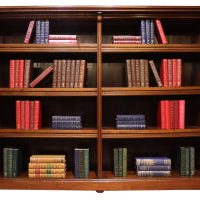 Large Edwardian Mahogany Open Bookcase with Adjustable Shelves, Circa 1900