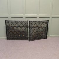 Large Fixed Wrought Iron Fire Guard