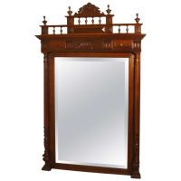 Large French Carved Oak Wall Mirror