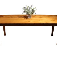 Large French Cherrywood Farmhouse Table with Bread Slide, c.1880