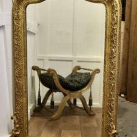 Large French Decorated Louis Philippe Wall Mirror