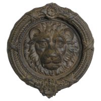 Large Gothic Lion’s Mask Iron Door Knocker This is a superb door knocker