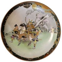 Large Japanese Kutani Porcelain Charger