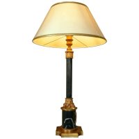Large Marble Corinthian Column Table Lamp