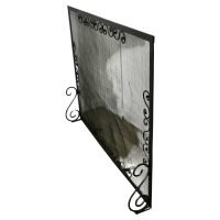 Large Old Wrought Iron Fire Screen