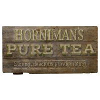 Large Painted Wooden Advertising Sign, “HORNIMAN’S PURE TEA”