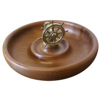 Large Table Top Treen Nut Cracker Dish, 1950s Nautical Theme