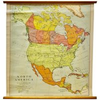 Large University Chart “Political Map of North America” by Bacon