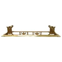 Large Victorian Art Nouveau Brass Fender This is a Beautifully Designed