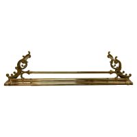 Large Victorian Art Nouveau Brass Fender