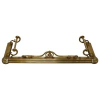 Large Victorian Art Nouveau Brass Fender