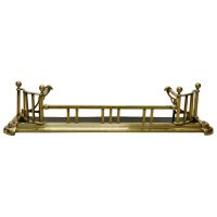 Large Victorian Arts %26 Crafts Brass Fender