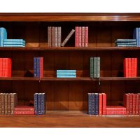 Large Victorian Mahogany Open Bookcase with Adjustable Shelves, c.1870