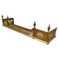 Large Victorian Regency Style Pierced Brass Fender