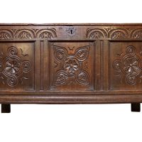 Late 17th Century Carved Oak Coffer