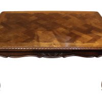 Late 19th Century French Oak Extending Dining Table with Parquetry Top c.1880